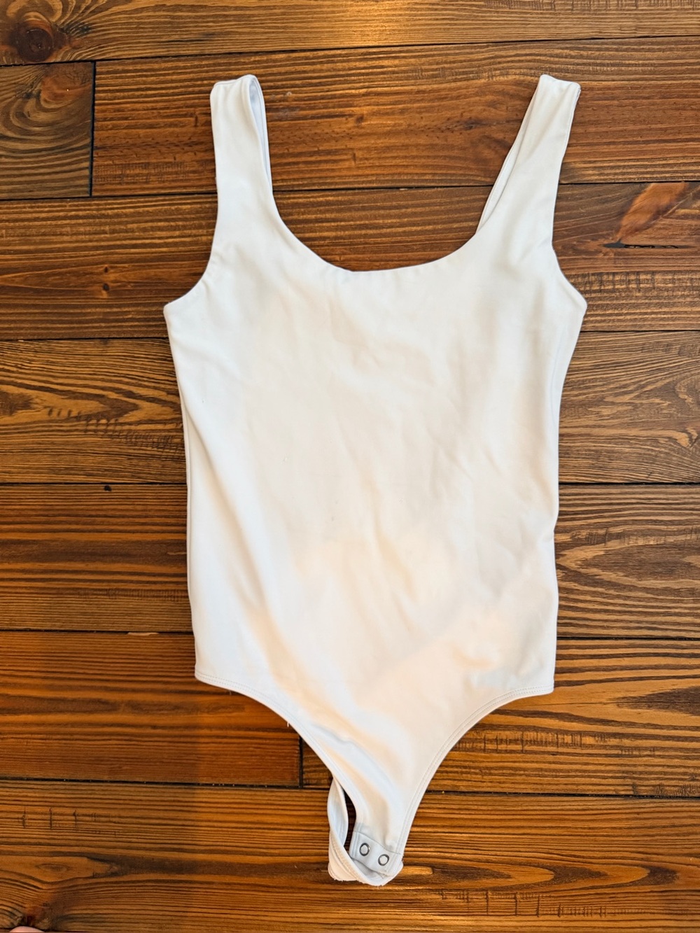 Express White Scoop Neck Bodysuit